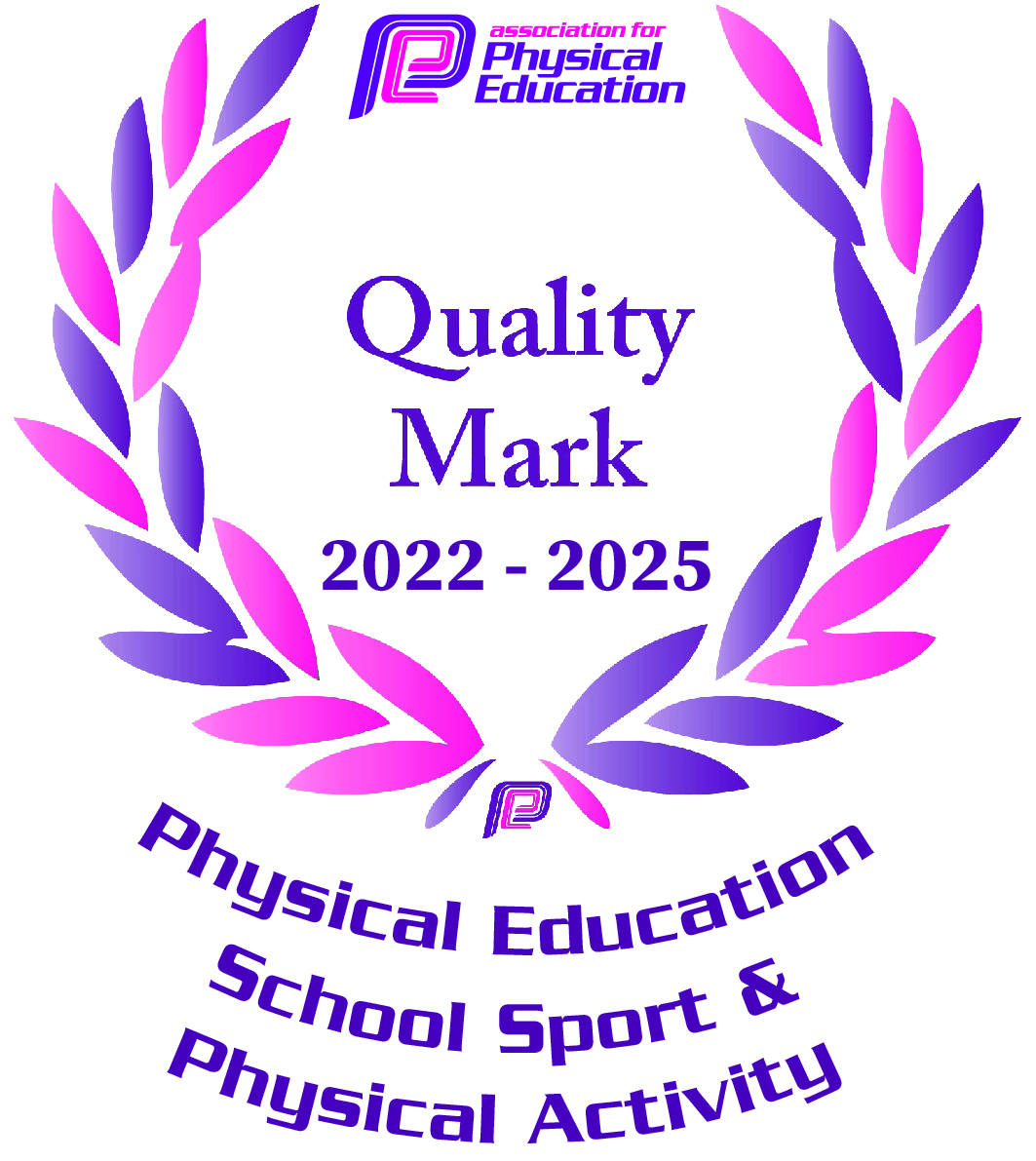 Quality Mark Logo - Physical Education School Sport Physical Activity - 2022_2025